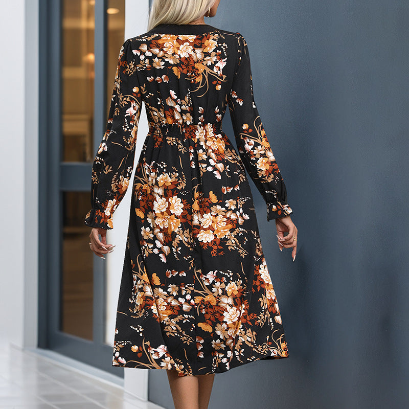 Women’s Midi Dress in Floral Design Mune Fashion