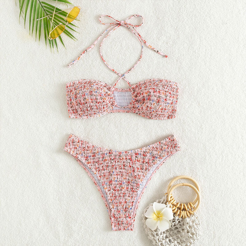 Women's bandeau bikini with fashionable wrap design and refined back ties Mune Fashion