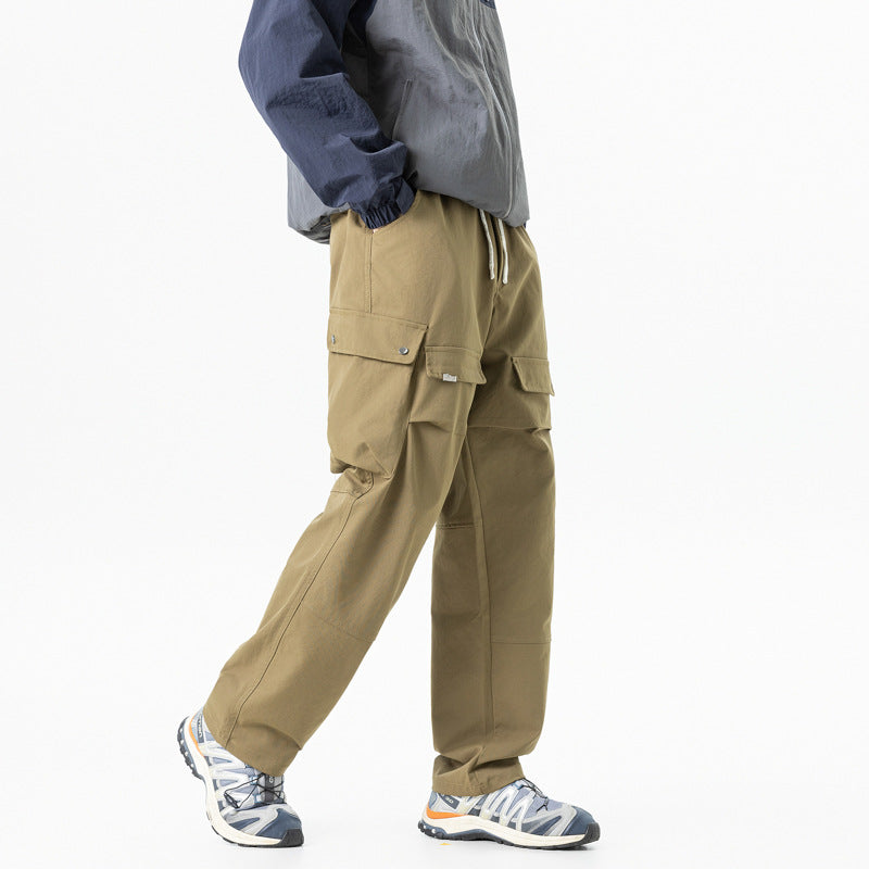 Herren Cargohose im Relaxed-Fit mit elastischem Tunnelzugbund und multifunktionalen Klapp- sowie Reißverschlusstaschen Mune Fashion