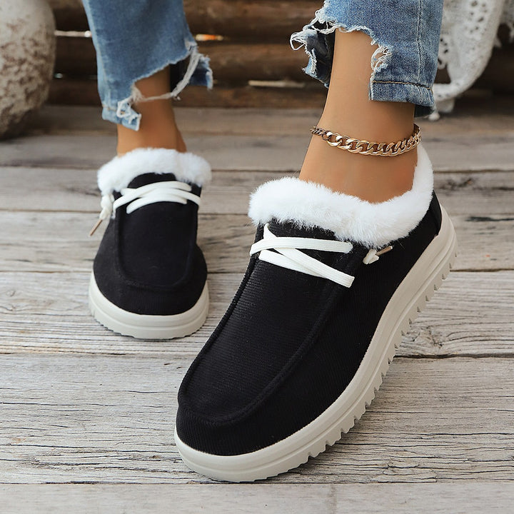 Women's Insulated Slip-On Mules with Teddy Lining and Textured Platform Sole Mune Fashion