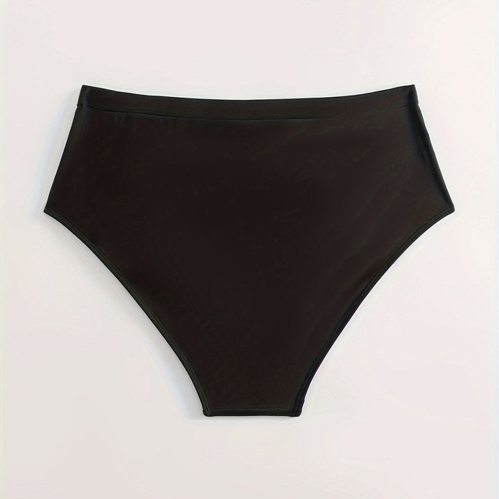 Women High-Waist Bikini Bottoms with Stylish Ruffle Details Mune Fashion
