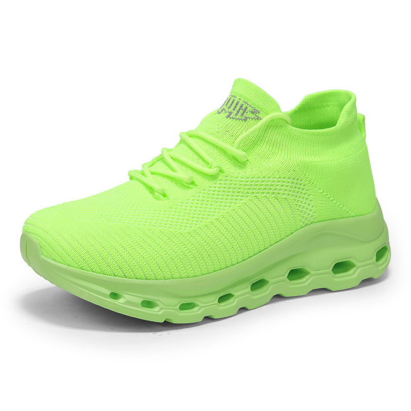 Unisex Breathable Knit Sneakers with Sock-Like Shaft and Cushioned Air Sole Mune Fashion
