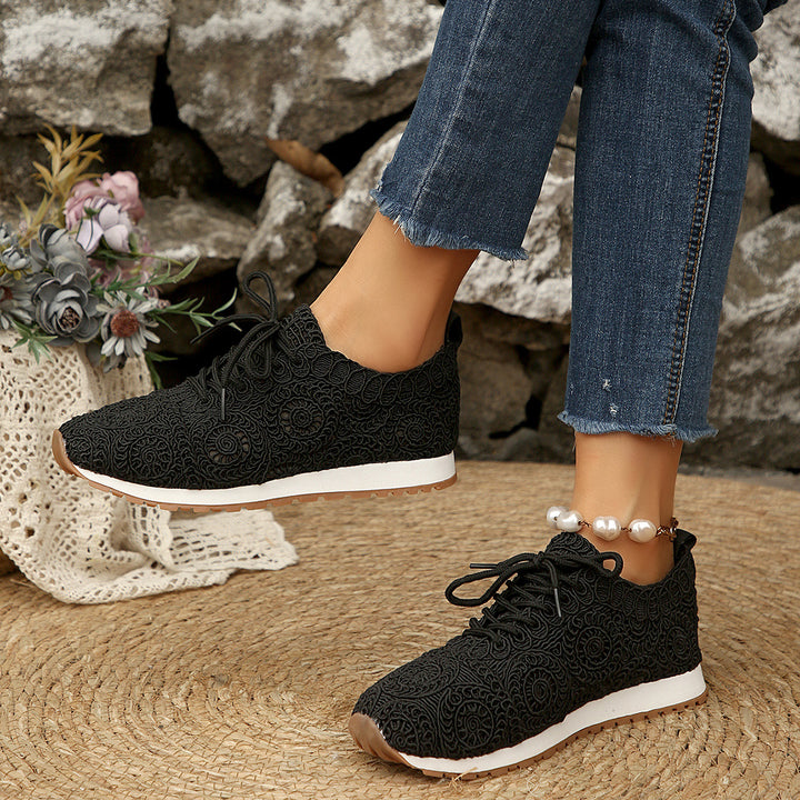 Women's knitted slip-on platform sneakers with breathable upper material and padded comfort insole Mune Fashion