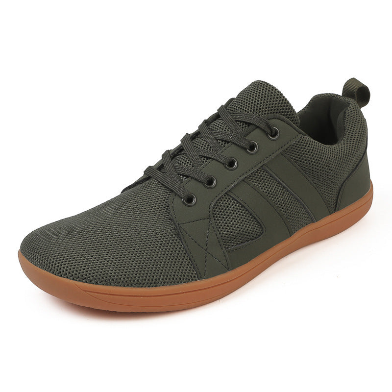 Unisex breathable knitted leisure sneakers with padded heel collar and flexible EVA sole Mune Fashion
