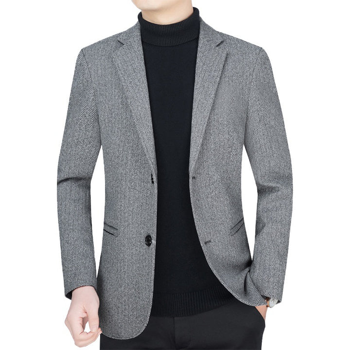Men's Houndstooth Blazer in Slim Fit with Half-Lined Interior Mune Fashion