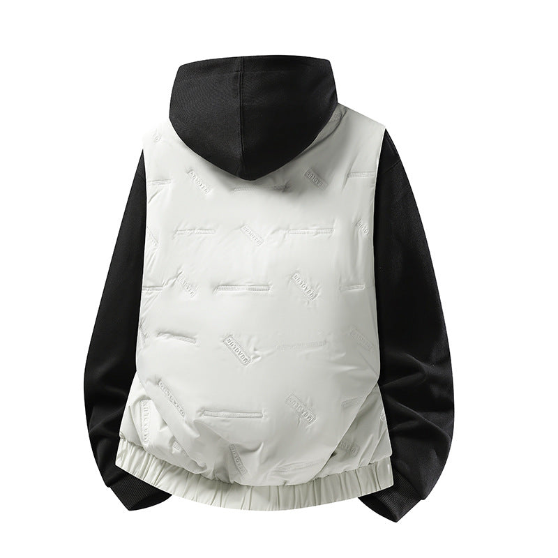 Men's padded vest in urban layering look with zipper, elastic hem & patch pockets Mune Fashion