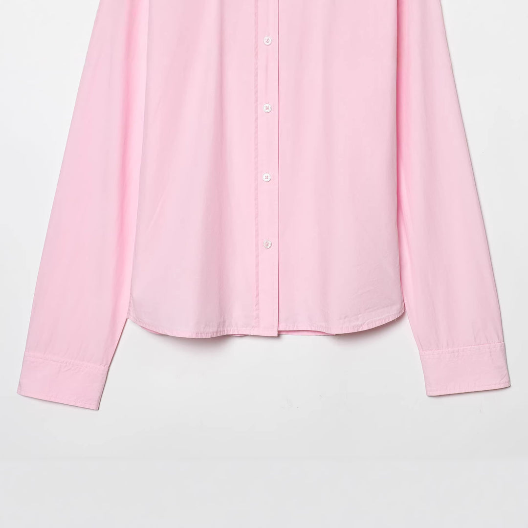 Ladies an oversized shirt blouse with Kent collar, concealed button placket and wide drop shoulder sleeve Fashion