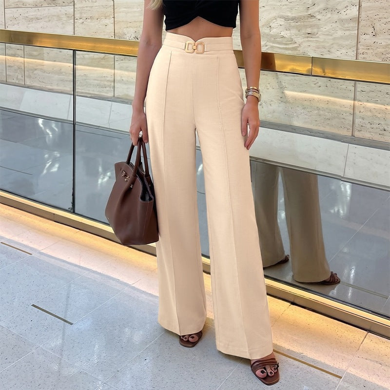 Ladies Elegant High-Waisted Palazzo Pants Mune Fashion
