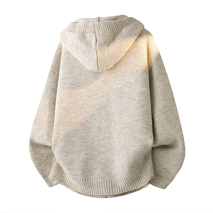 Men's Oversized Knit Cardigan with Shawl Collar, Button Placket and Side Pockets Mune Fashion