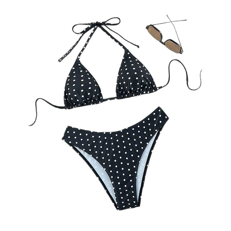 Women's triangle bikini with animal print and high leg cut Mune Fashion