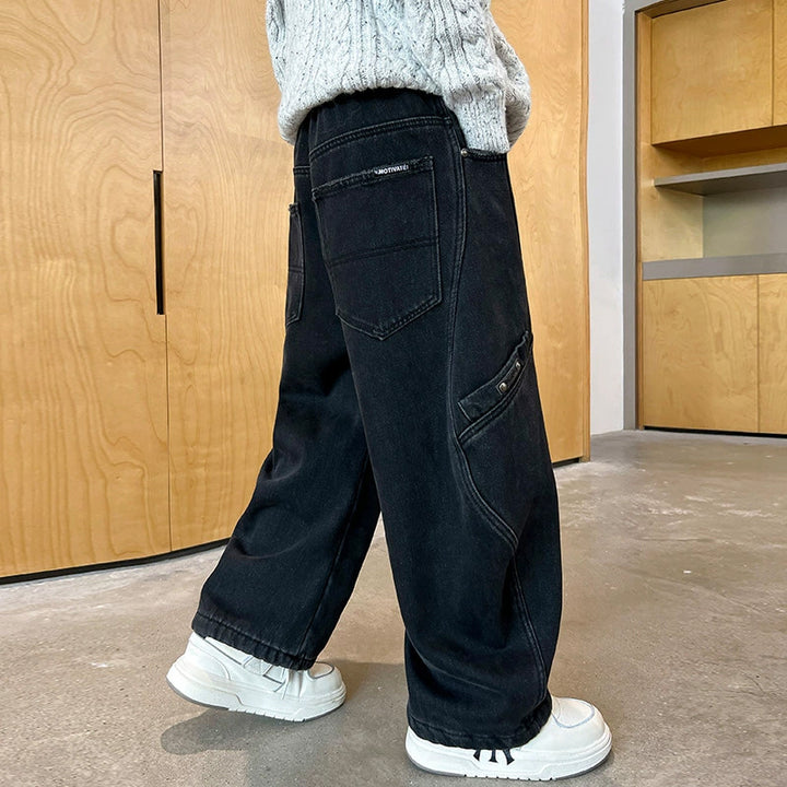 Unisex loose Cargo Jeans with creative seams Mune Fashion