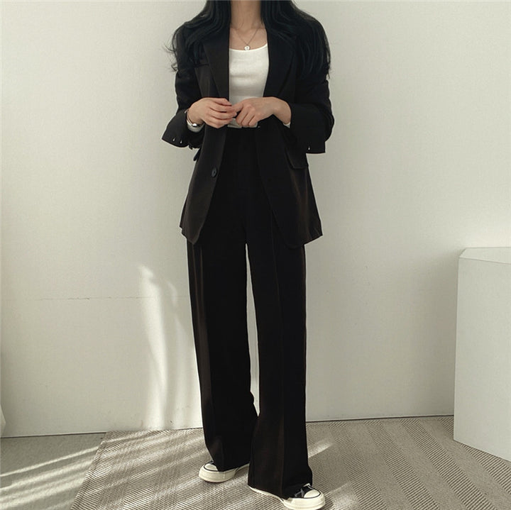 Women Oversized Blazer with Two Buttons Mune Fashion