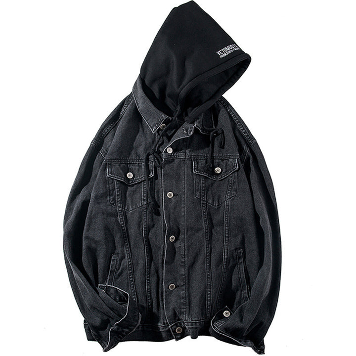 Men's denim jacket with integrated hood Mune Fashion 1788342630