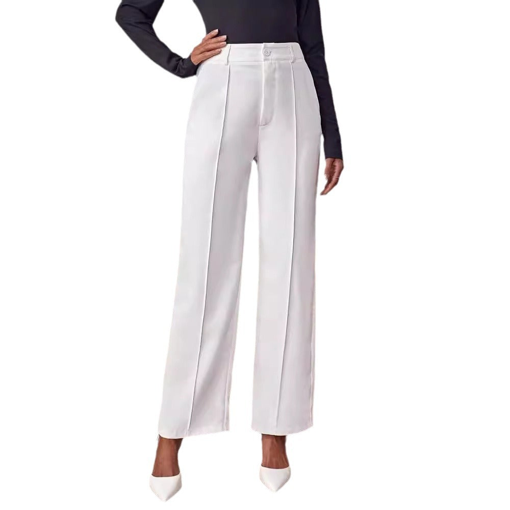 Women Elegant and Wide Fabric Pants Mune Fashion