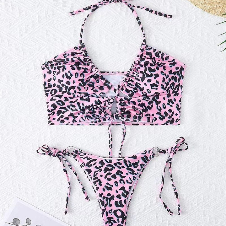 Women's bikini set with exciting leopard pattern and adjustable straps Mune Fashion