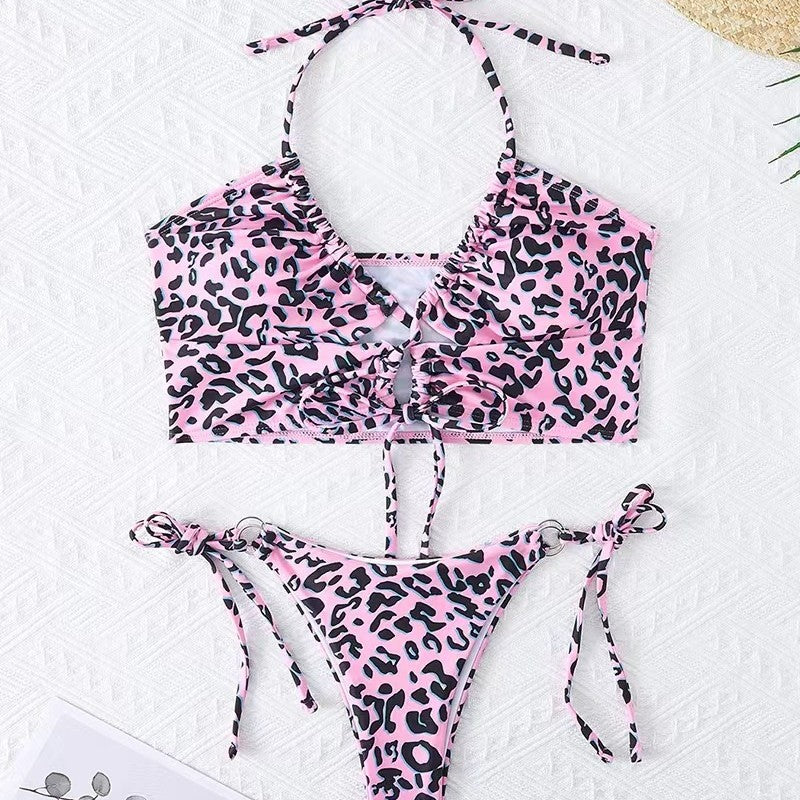 Women's bikini set with exciting leopard pattern and adjustable straps Mune Fashion