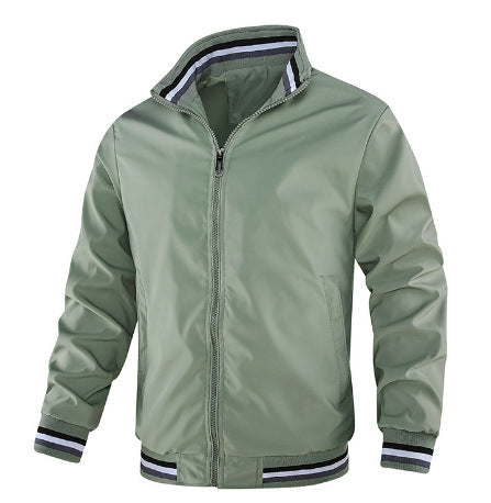 Men's lightweight bomber jacket with stand-up collar, windproof outer layer, and elastic ribbed cuffs Mune Fashion