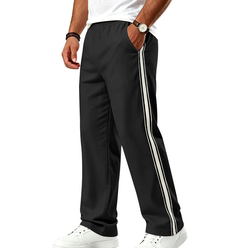 Men's loose-fitting training pants with double side stripes and elastic waistband Mune Fashion