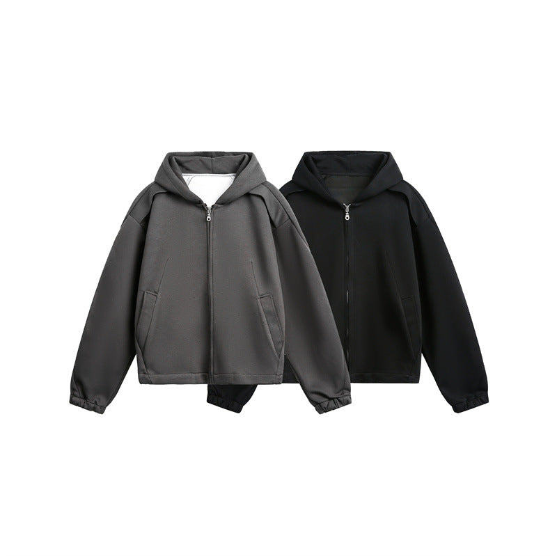 Unisex Lightly padded hooded zip jacket in boxy cut Mune Fashion