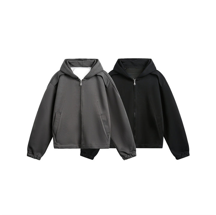 Unisex Lightly padded hooded zip jacket in boxy cut Mune Fashion