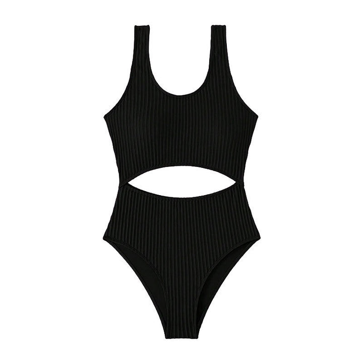 Ladies one-piece swimsuit with high leg cut and fashionable cut-out detail