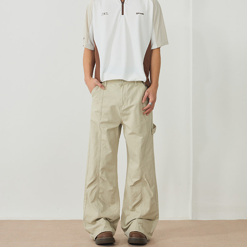 Men's loose carpenter pants made of cotton twill with hammer loop and reinforced seams Mune Fashion