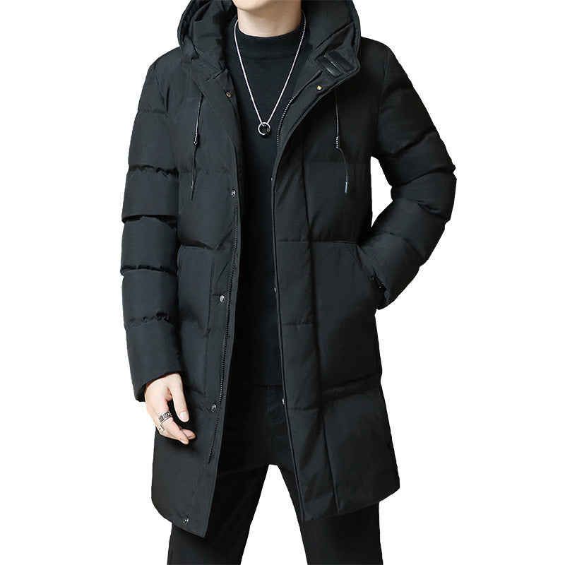 Men's Longer Padded Jacket with Hood Mune Fashion