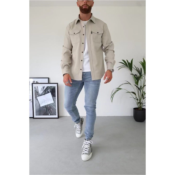 Men's shirt jacket with chest pockets and tailored fit Mune Fashion