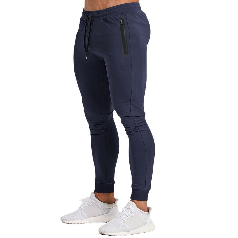 Men's slim-fit jogging pants with zip pockets and drawstring Mune Fashion