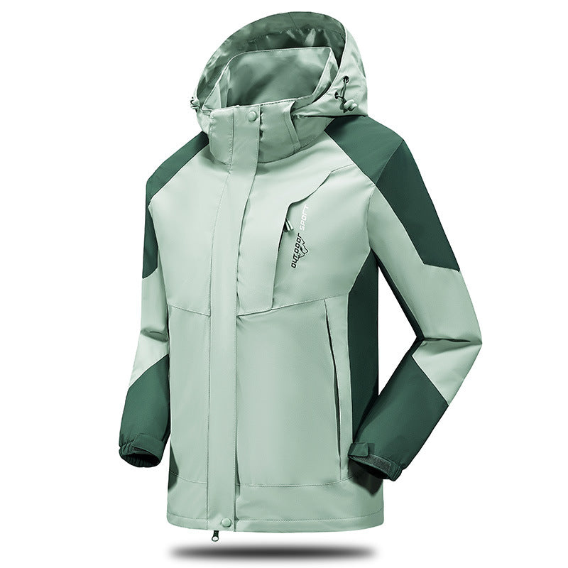 Men's water- and windproof softshell outdoor jacket with adjustable hood and zippered pockets Mune Fashion
