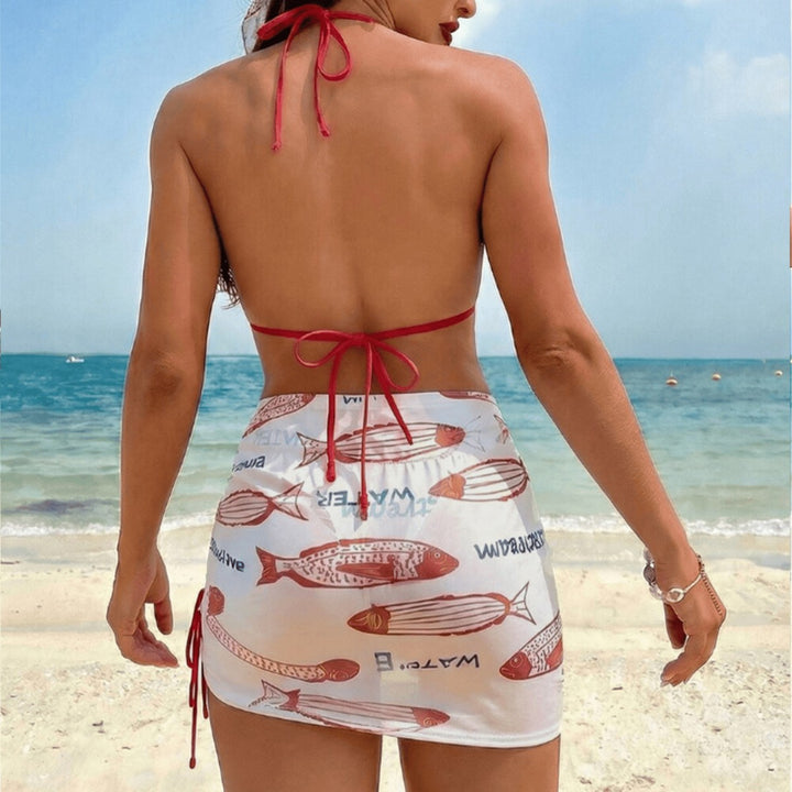 Ladies bikini with playful fish motif Mune Fashion