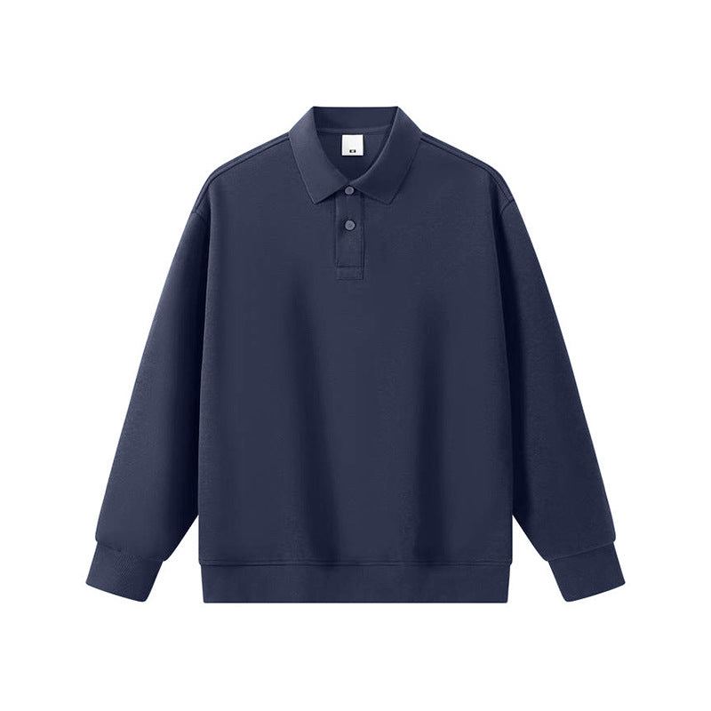 Unisex Oversize Polo Sweatshirt with ribbed cuffs and button placket Mune Fashion