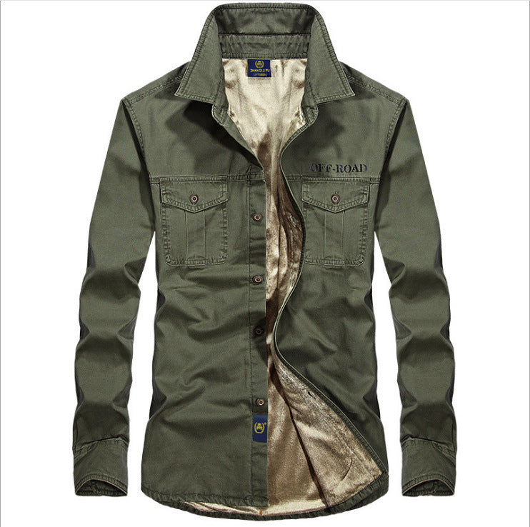 Men's padded utility shirt with chest flap pockets and off-road print Mune Fashion