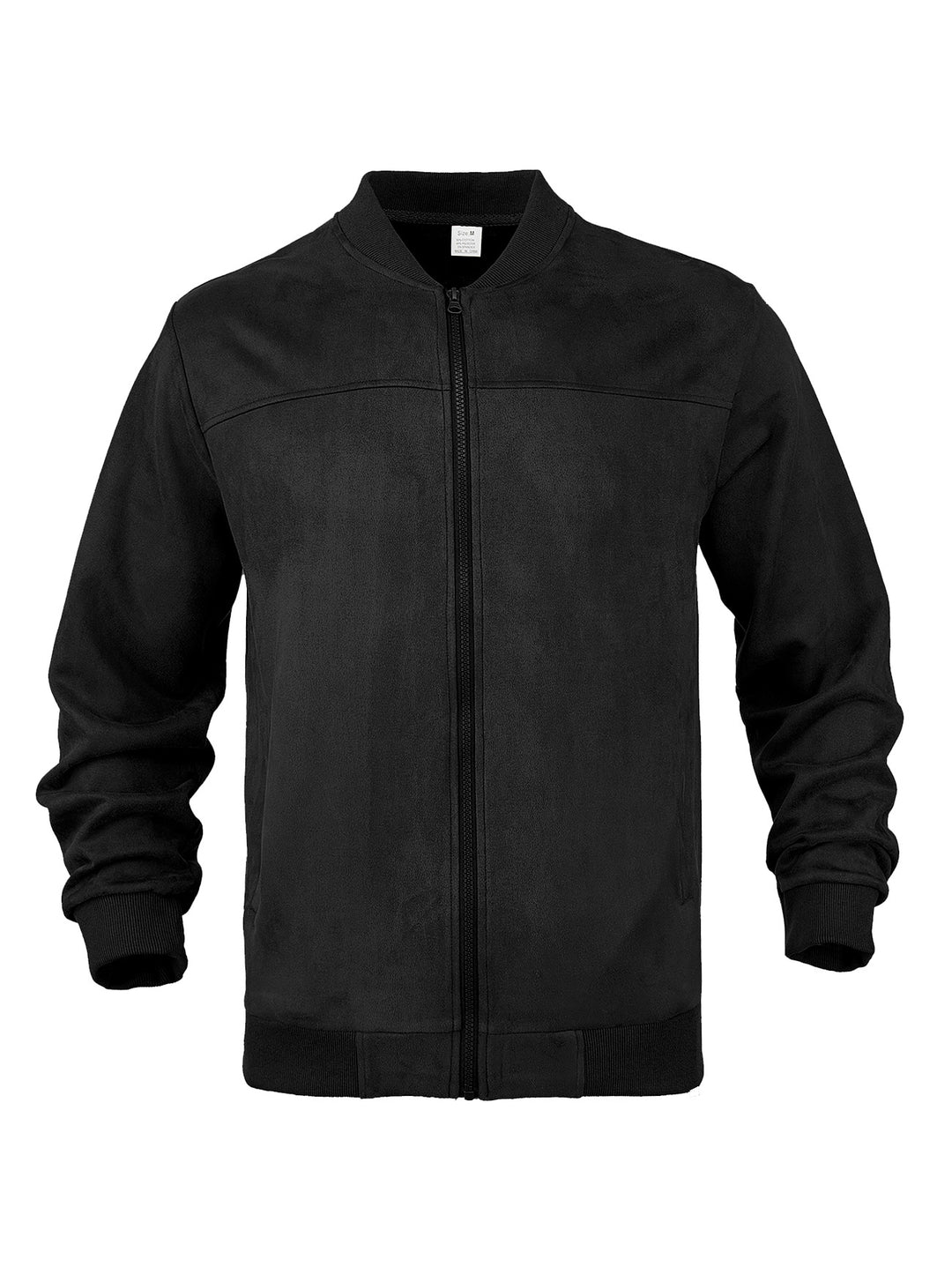 Men's suede bomber jacket with elastic ribbed cuffs Mune Fashion