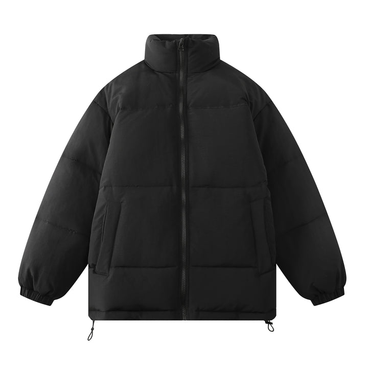 Unisex Oversize Padded Jacket with High Collar and Drawstring Drune