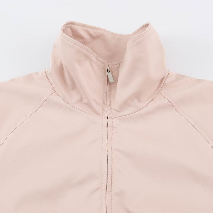 Women's Oversized Training Jacket with High Stand Collar, Raglan Sleeves, and Concealed Zipper Mune Fashion