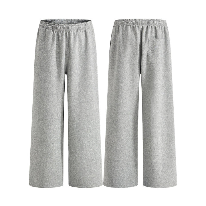 Women's Extra Wide High-Waist Sweatpants made of Cotton Blend with Drawstring Mune Fashion