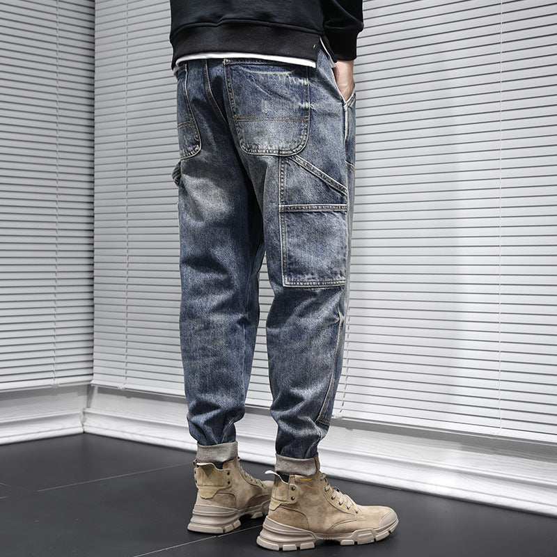 Men's Casual Cargo Jeans with Innovative Design Mune Fashion