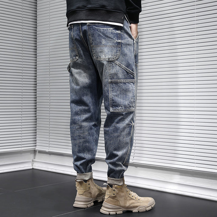 Men's Casual Cargo Jeans with Innovative Design Mune Fashion