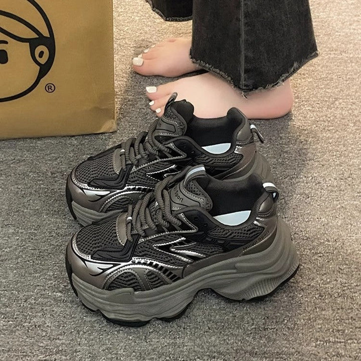 Ladies Trendy Chunky Sneakers with Breathable Mesh and Strong Cushioning Mune Fashion