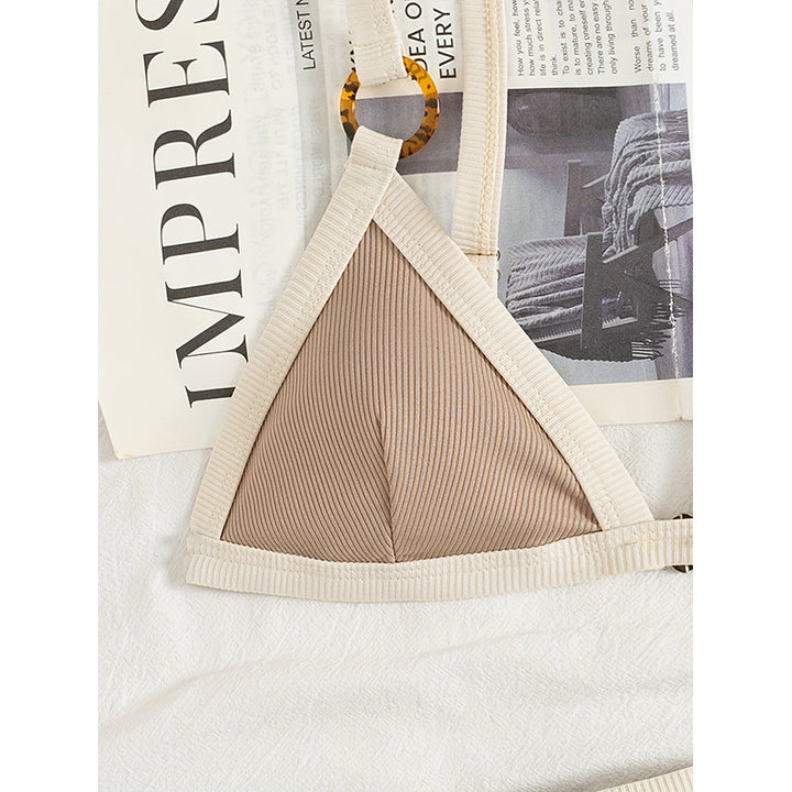 Women's triangle bikini with elegant straps and elaborate design Mune Fashion