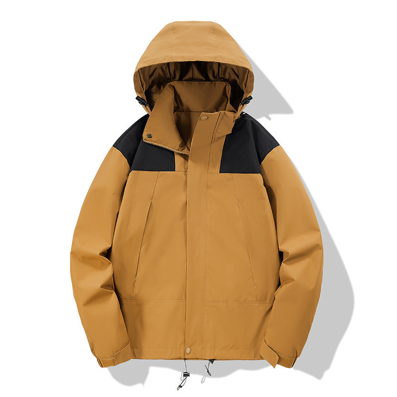 Men's water-repellent softshell jacket with hood, adjustable hem, and multifunction pockets Mune Fashion