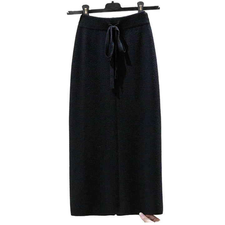 Ladies Long, Elastic Maxi Skirt with Waist Depth Mune Fashion