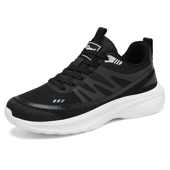 Men's nano lightweight breathable running sneakers with seamless knitted upper material, padded heel collar and reactive EVA cushioning Mune Fashion