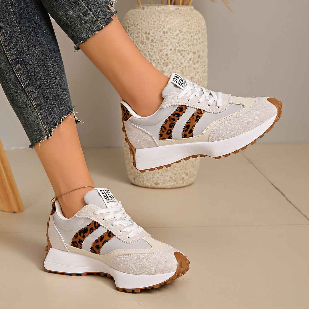 Women's Retro Running Sneakers with Suede Look, Profiled Rubber Sole and Padded Comfort Insole Mune Fashion