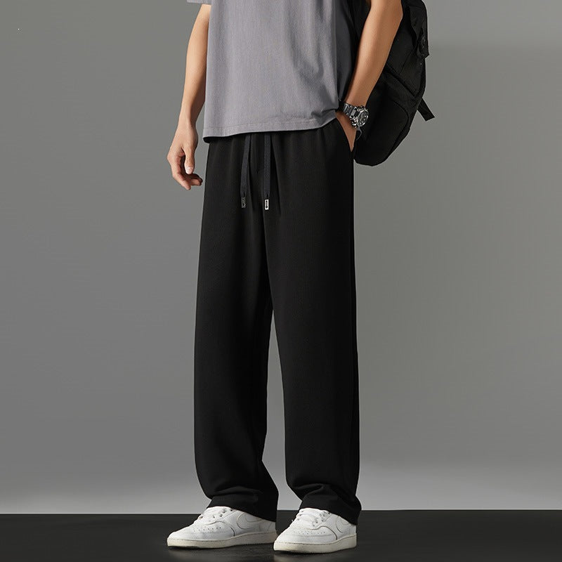 Men's wide Relaxed joggers made of French terry with drawstring, elastic waistband & straight leg Mune Fashion