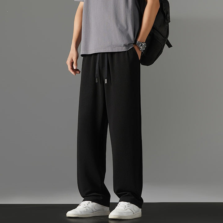 Men's wide Relaxed joggers made of French terry with drawstring, elastic waistband & straight leg Mune Fashion