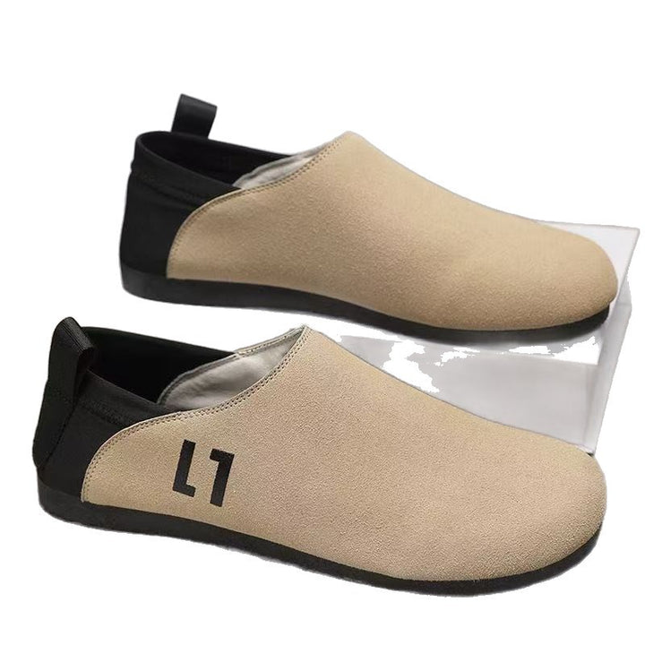 Men's Lightweight Slip-On Casual Shoe with Elastic Heel Strap and Flexible Rubber Sole Mune Fashion