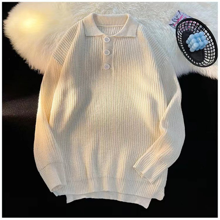 Ladies Cozy Knit Sweater with Button Placket Mune Fashion