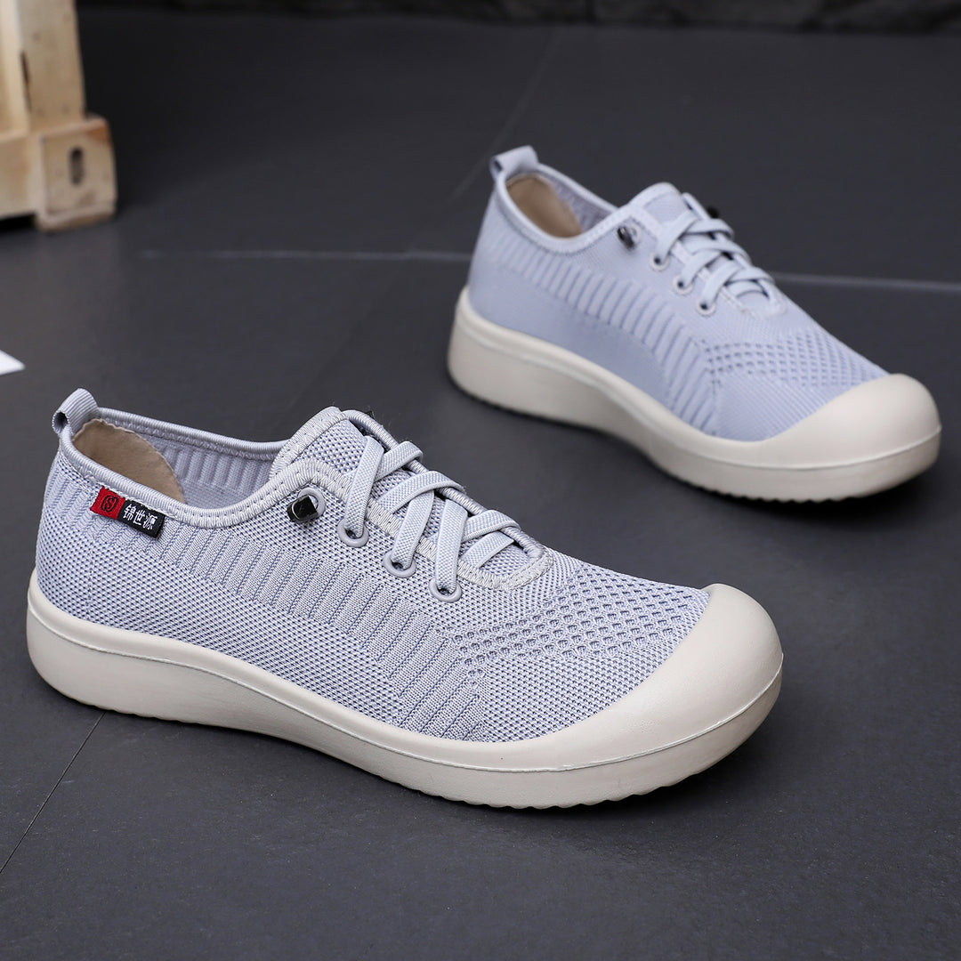 Women nan lightweight breathable knit slip-on leisure shoe with cushioning lightweight sole Mune Fashion